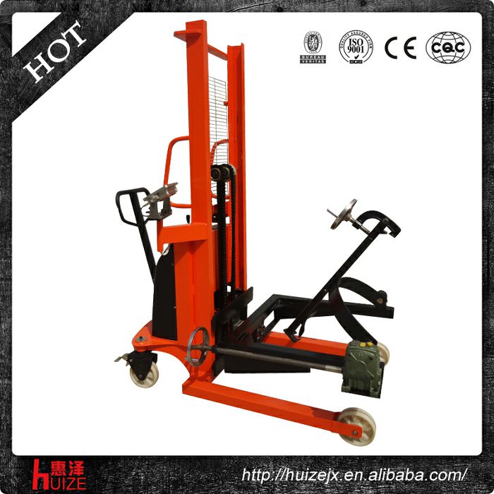 半電動(dòng)稱(chēng)重油桶車(chē)（夾鐵桶，手搖翻轉(zhuǎn)倒料）2